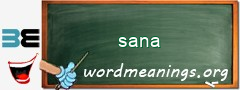 WordMeaning blackboard for sana